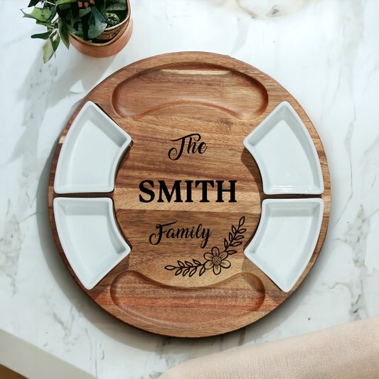 Personalized Acacia Charcuterie Board