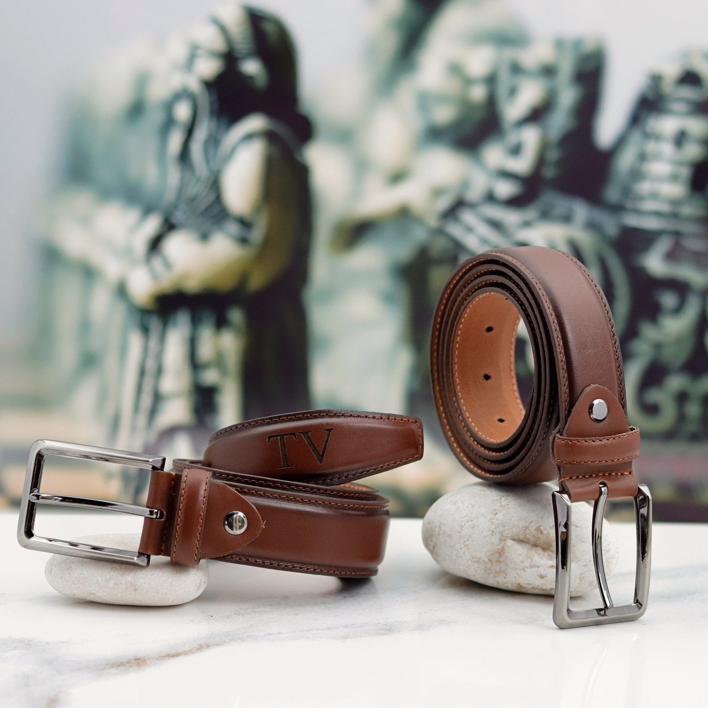 Brown Men Suit Belt