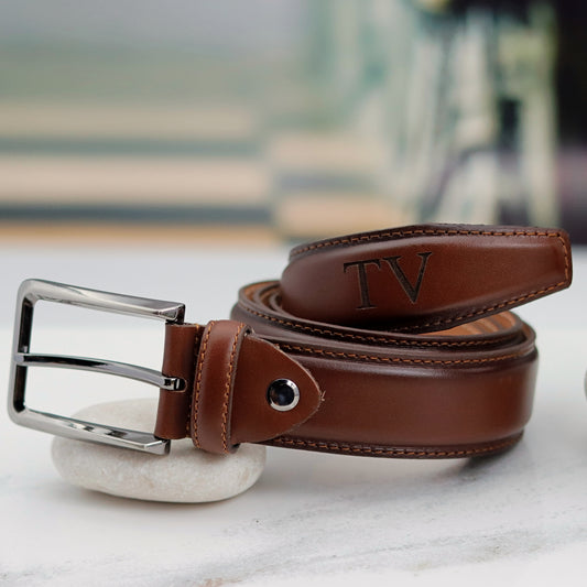 Brown Men Suit Belt